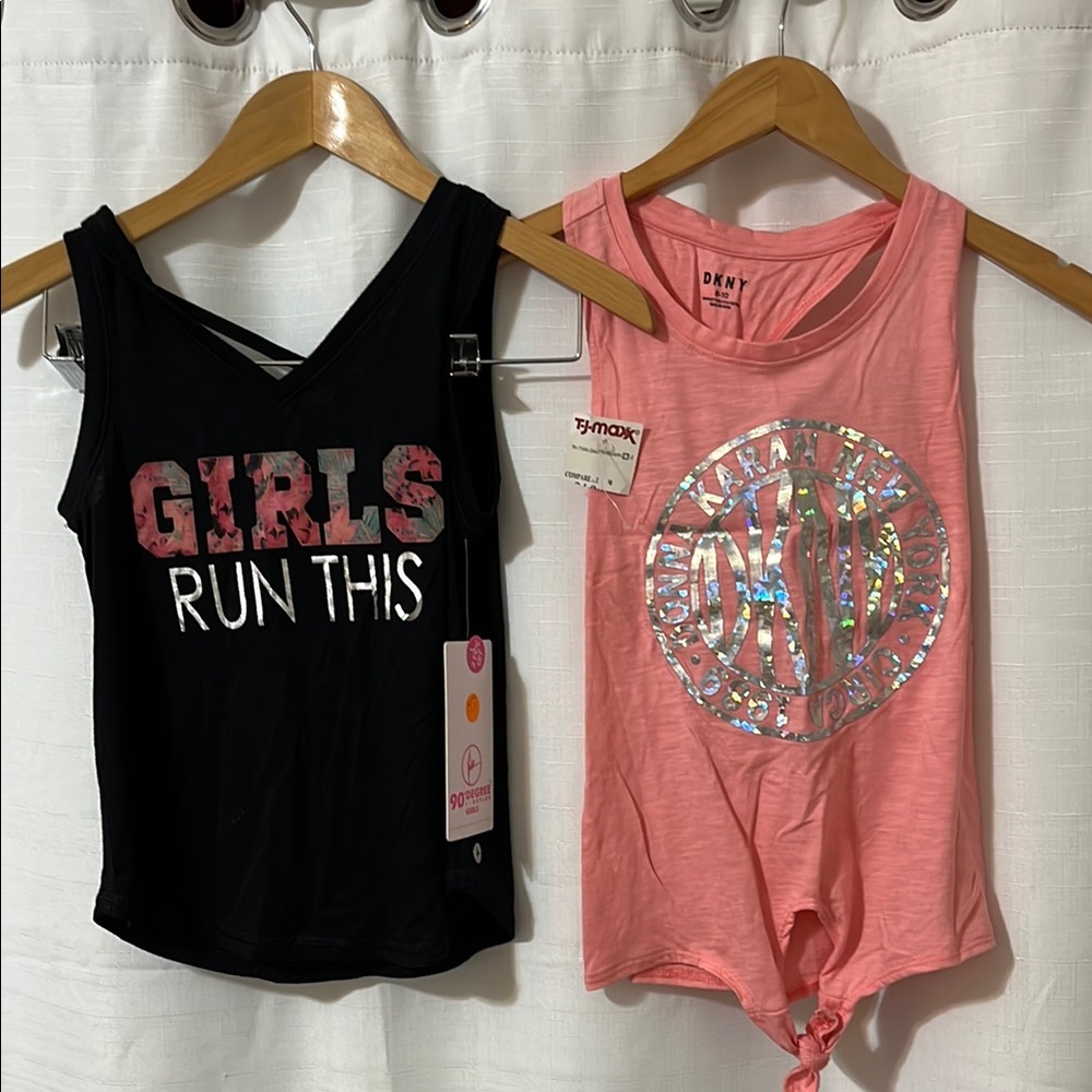Pink and Black Tank Tops Casual Summer Style